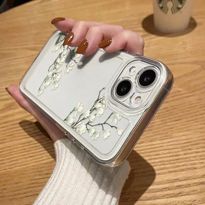 Clear Flower Phone Case