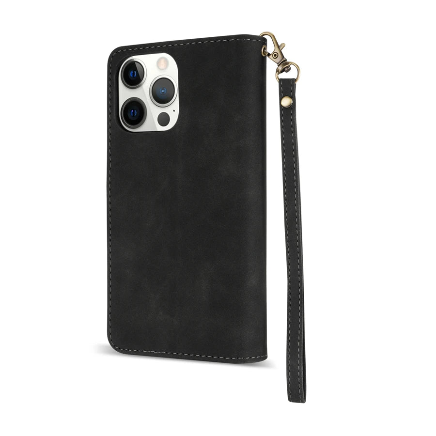 Leather Wallet Phone Case For iPhone