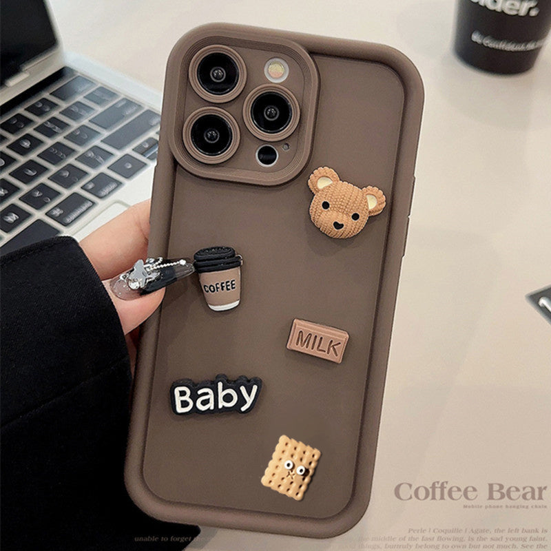 Cute 3D Bear Cartoon Case For iPhone