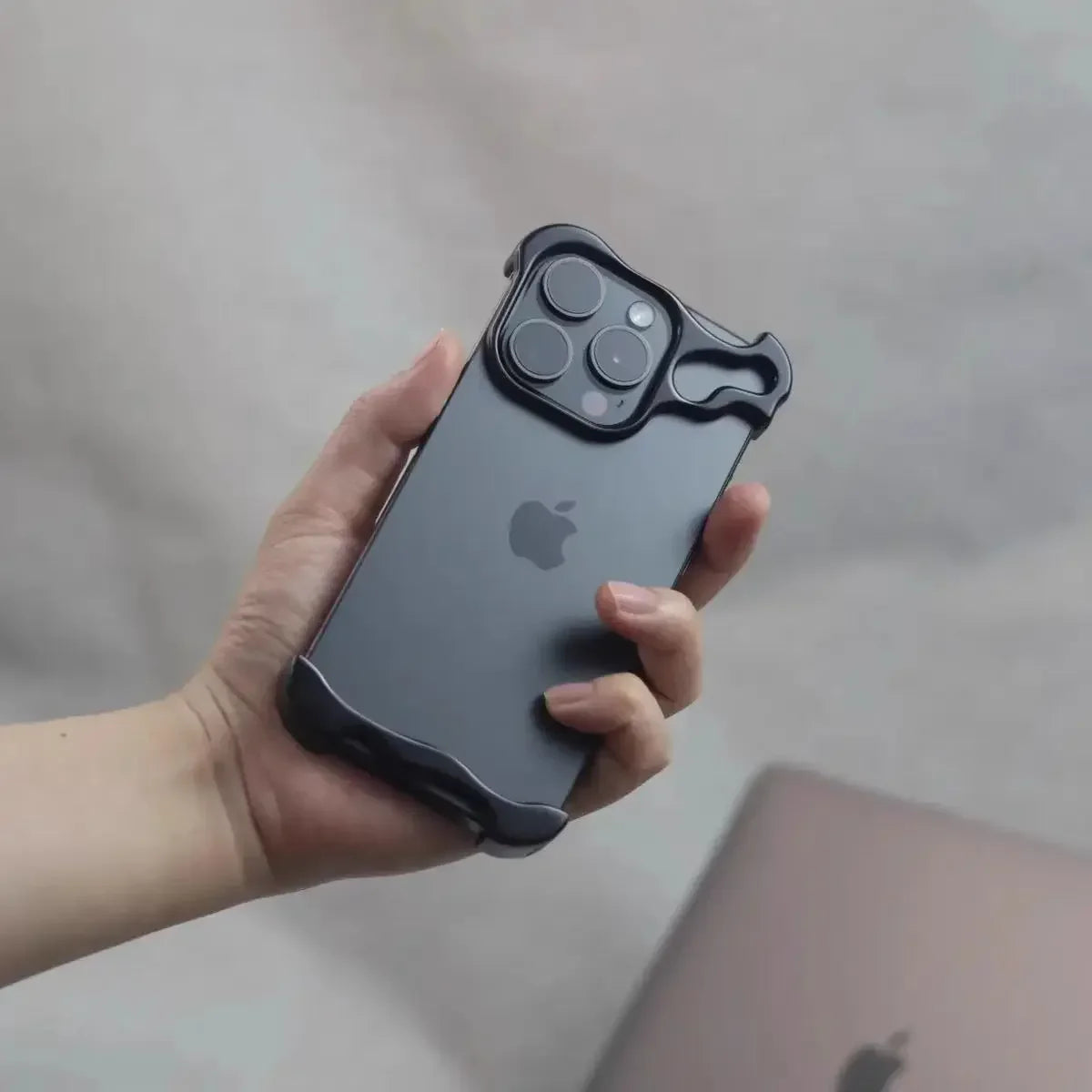 Minimalistic Metal Bumper Phone Case For iPhone